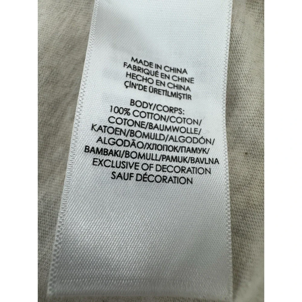 Polo Ralph Lauren Shirt Men M Beige V Neck Short Sleeve Preppy Pony Logo‎